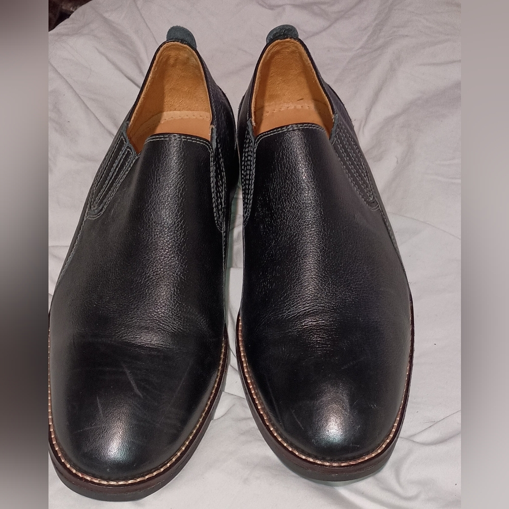 New Sandro Paris Shoes Mens 10D  Loafers Dress 220066 Black Leather Slip On